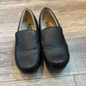 Boys 2 Place Black Leather Style Dress Shoes